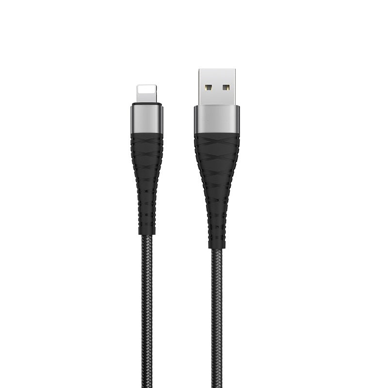 Câble de données de charge rapide USB-A vers Lightning en nylon tressé (1 m) Câble de données de charge rapide USB-A vers Lightning en nylon tressé (1 m)